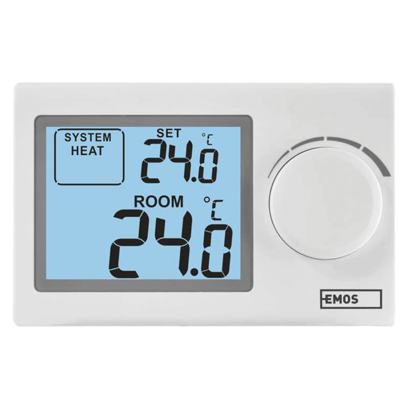 Izbový termostat EMOS drôtový P5604, manuálne ovládanie