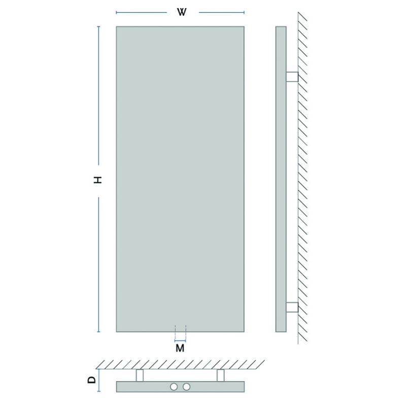 Dizajnový, vertikal radiátor FIGIL V AFI V, 1500 x 500, 679W