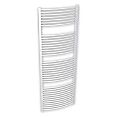 Kúpeľňový radiátor SOLID 600 x 1180 mm, biely, oblý, rebríkový radiátor, 600x1180 curved