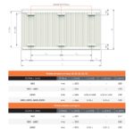 Panelový radiátor KORAD 10VK 300 x 2400, Ventil Kompakt, 1033240013