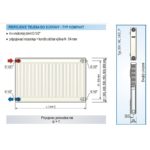 Panelový radiátor KORAD 20K 300 x 3000, Kompakt, 2043304013U