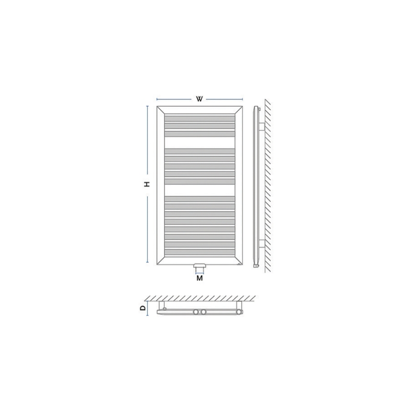 Dizajnový radiátor kúpeľňový ALLIUM ALL, 1300 x 550, 663W