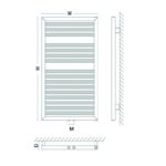 Dizajnový radiátor kúpeľňový ANGU/R AAN/R, 1750 x 550, 872W