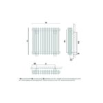 Dizajnový radiátor IBERIS H AIB H, 450 x 1000, 872W