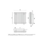 Dizajnový radiátor IBERIS H AIB H, 450 x 600, 522W
