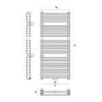 Kúpeľňový radiátor MARS AR2, 1150 x 600, 956W