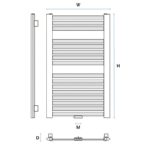 Dizajnový radiátor kúpeľňový ZENITH DR AZ-DR 1400 x 600, 678W