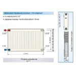Panelový radiátor KORAD 22K 300 x 500, Kompakt, 2243052013
