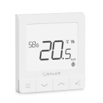 SALUS ultratenký programovateľný termostat podomietkový, so snímačom vlhkosti, SQ610
